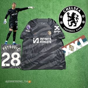 Nike Chelsea FC Djordje Petrovic#28 2023/2024 Goalkeeper Jersey Rare XXL EPL Pat